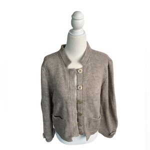 Poles Montagut Alpaca Paris Button Down Long Sleeve Sweater sz L